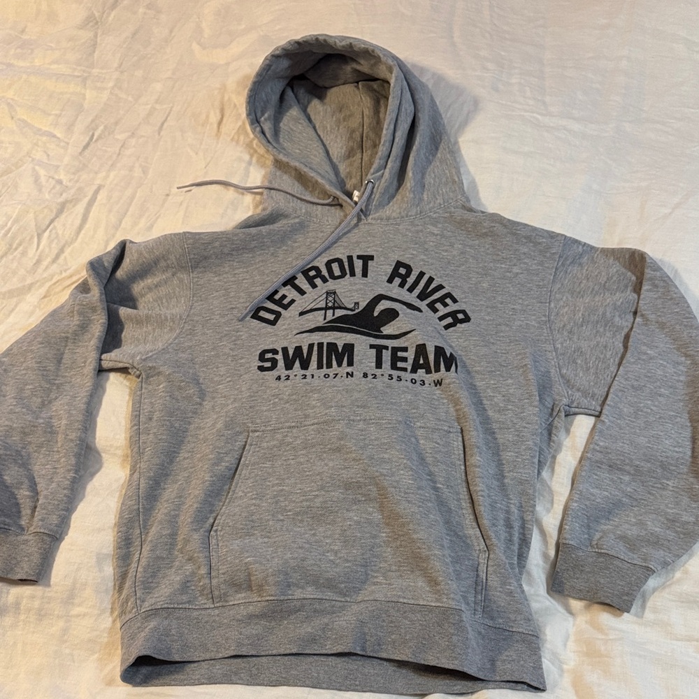 Detroit River Swim Team hooded sweatshirt, mens L